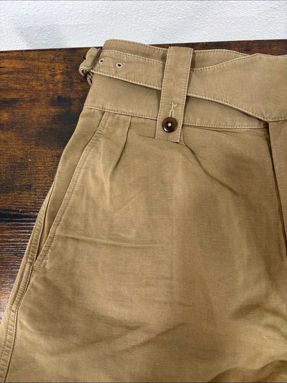 Buck Mason Women’s Washed Olive Scout Shorts Size Small NWT Utility Belted $168 - Picture 8 of 10